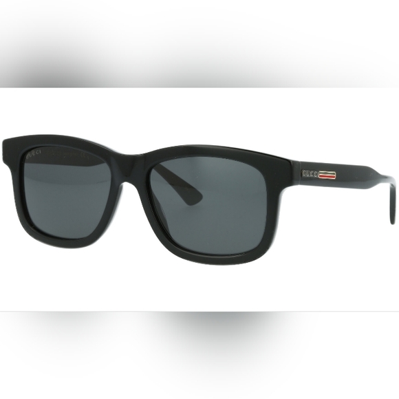 NEW GUCCI MEN'S RECTANGLE SUNGLASSES GG0824S 005 BLACK GUCCI EYEWEAR - Picture 6 of 8